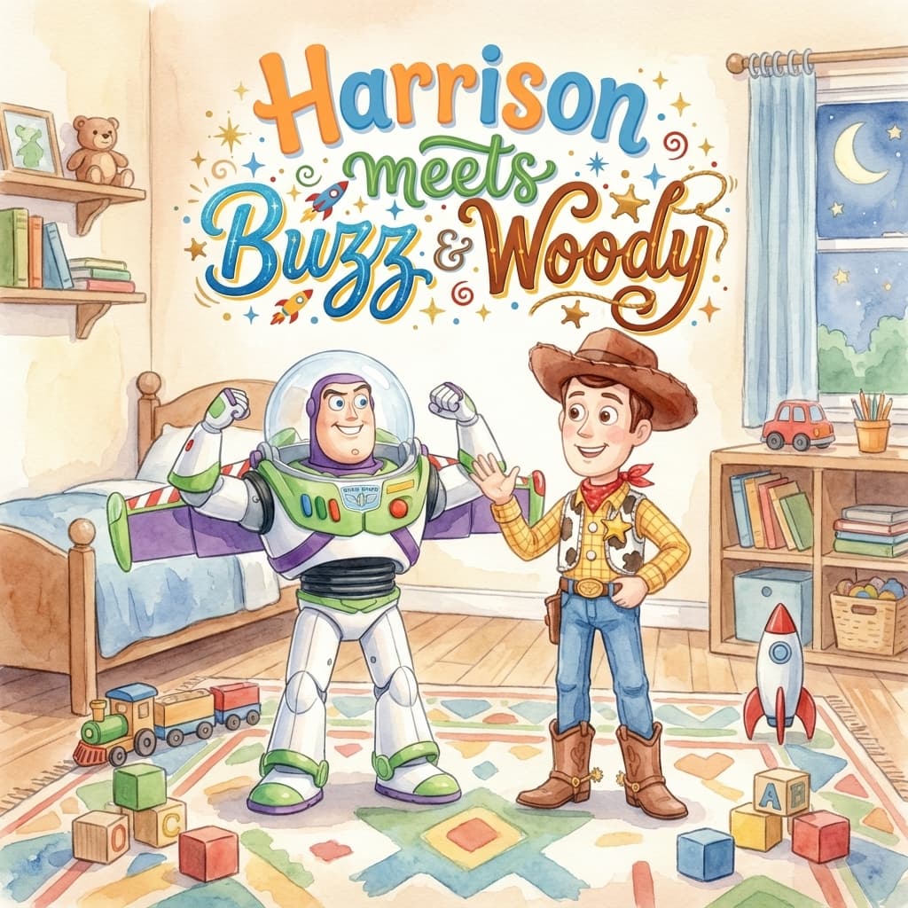 Harrison meets Buzz and Woody