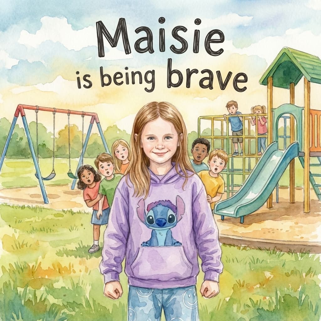 Maisie is being brave