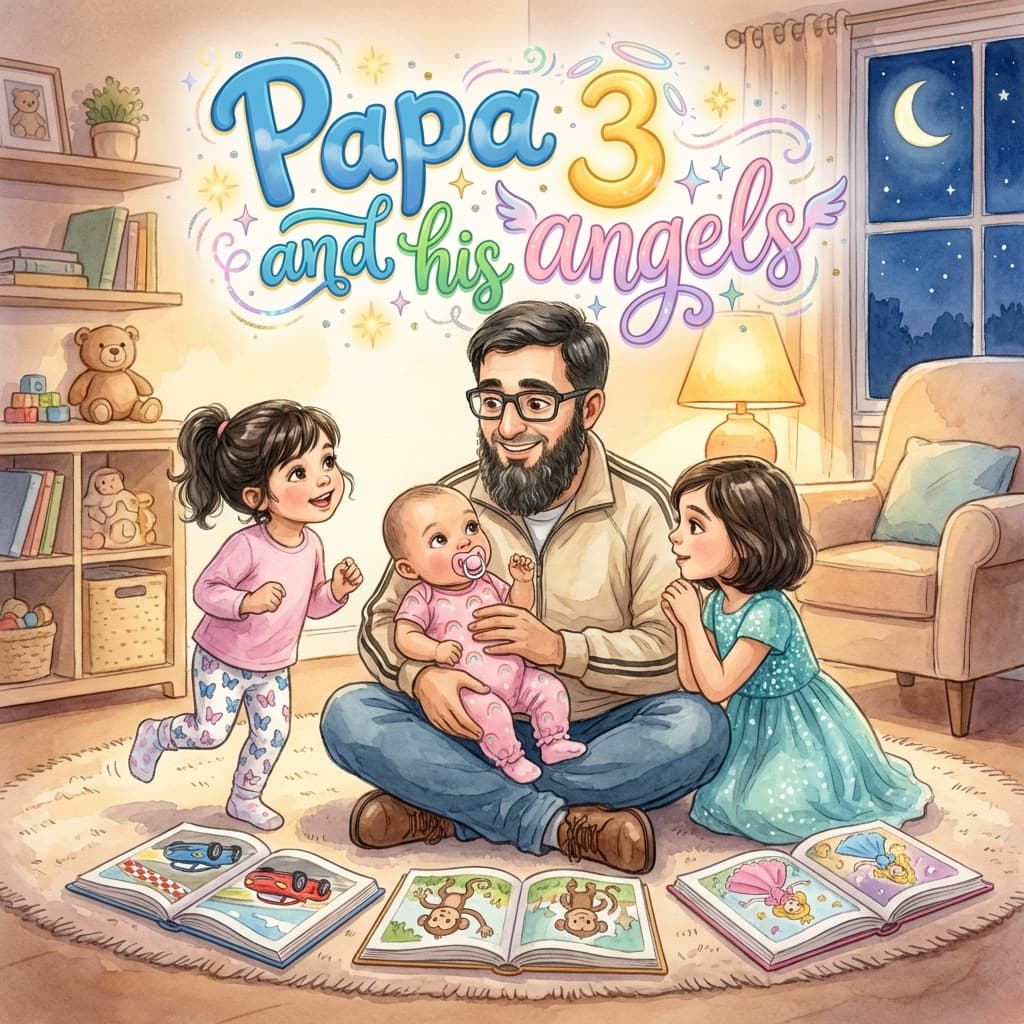 Papa and his 3 angels