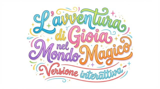 L’avventura di Gioia nel Mondo Magico – Versione interattiva