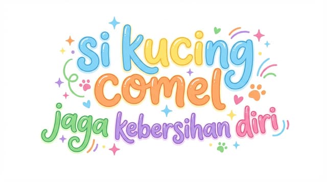 si kucing comel jaga kebersihan diri
